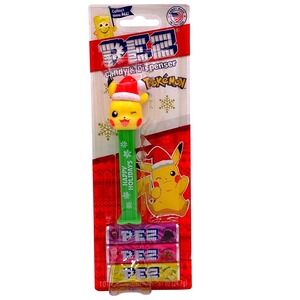 PEZ Candy Dispenser Pokemon Pikachu Holiday Santa Hat Christmas Candy New